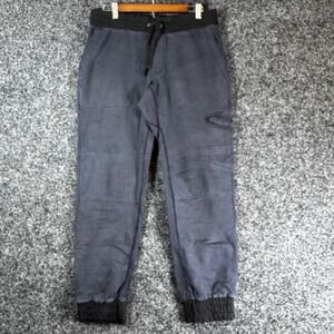Gap Mens Jogger Sweatpants Navy Blue Black Contrast Waist‎ Cargo Pocket Size M